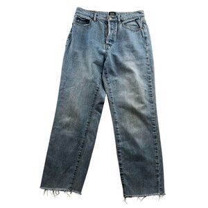 BDG Urban Outfitters Womens Jeans Size 28 Slim Straight Frayed Hem Blue Denim